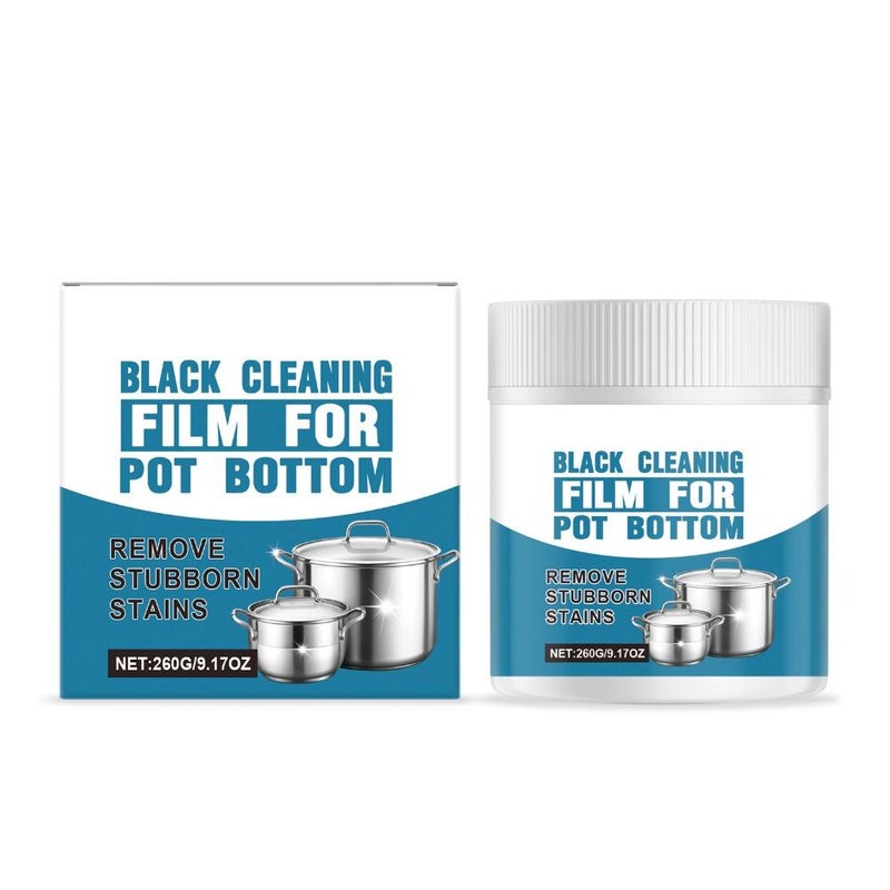 This pot and pan cleaning paste removes stubborn black stains, restores the shine of cookware, and dissolves heavy grease without harming your hands. JU-C01-0110-01